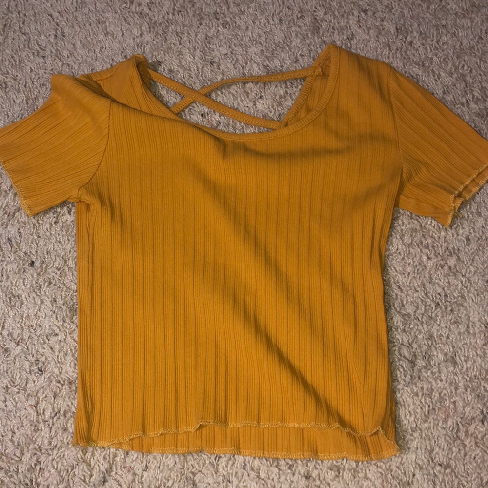 Yellow orange colour crop top